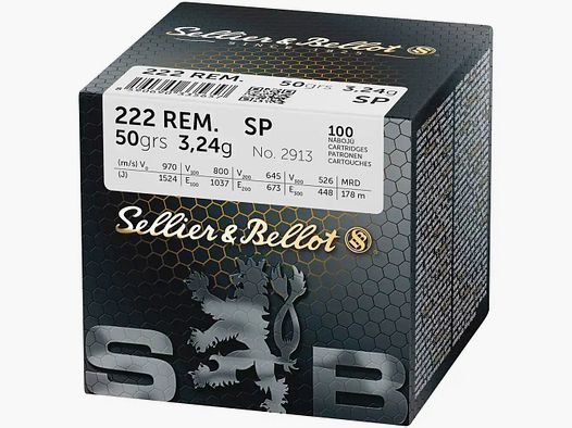Sellier & Bellot SP 3,2g/50grs na 100 .222 Rem.