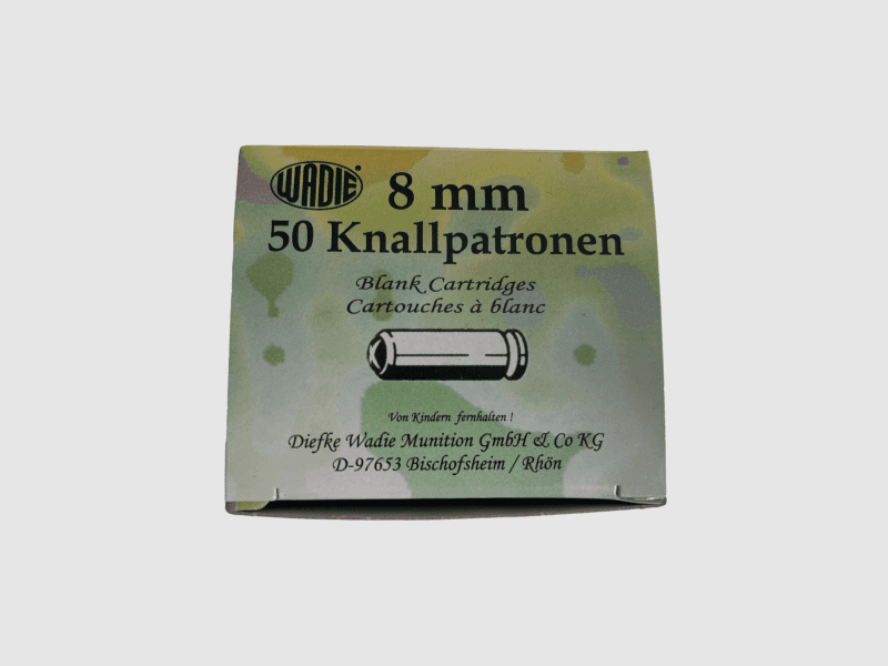 Wadie 8 mm Knall Platzpatronen - 50 Stk.