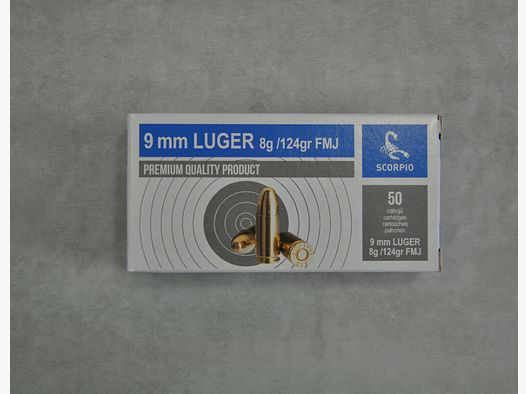 STV Scorpio FMJ 9mm Luger 124gr *1000 Stück*
