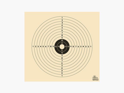 Shooting target 12-circle 250 pcs, 14x14cm