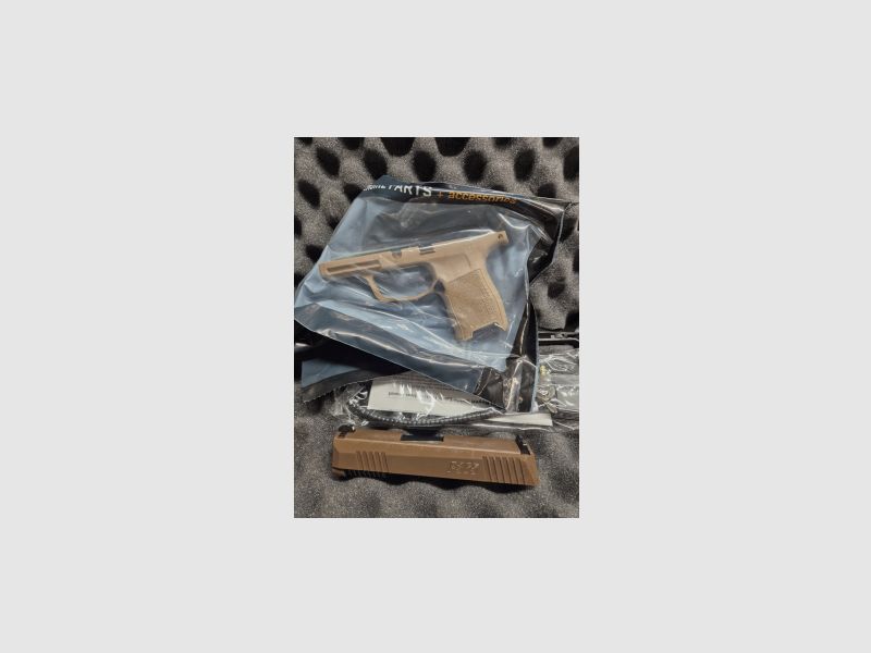 SIG Sauer P365 Wechselsystem 9mm Luger mit Griffstück, Set ! FDE