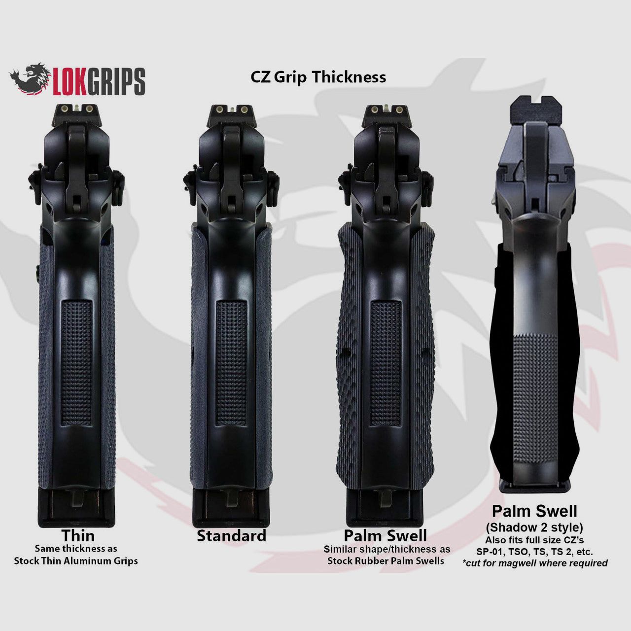 GridLOK Grip Panels (Palm Swell), CZ75 SP-01 | Shadow 2 | Tactical Sports, image 6 of 6