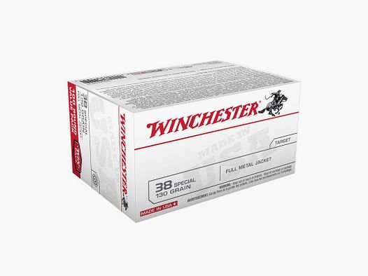WINCHESTER 38 SPECIAL 130GR FMJ X100