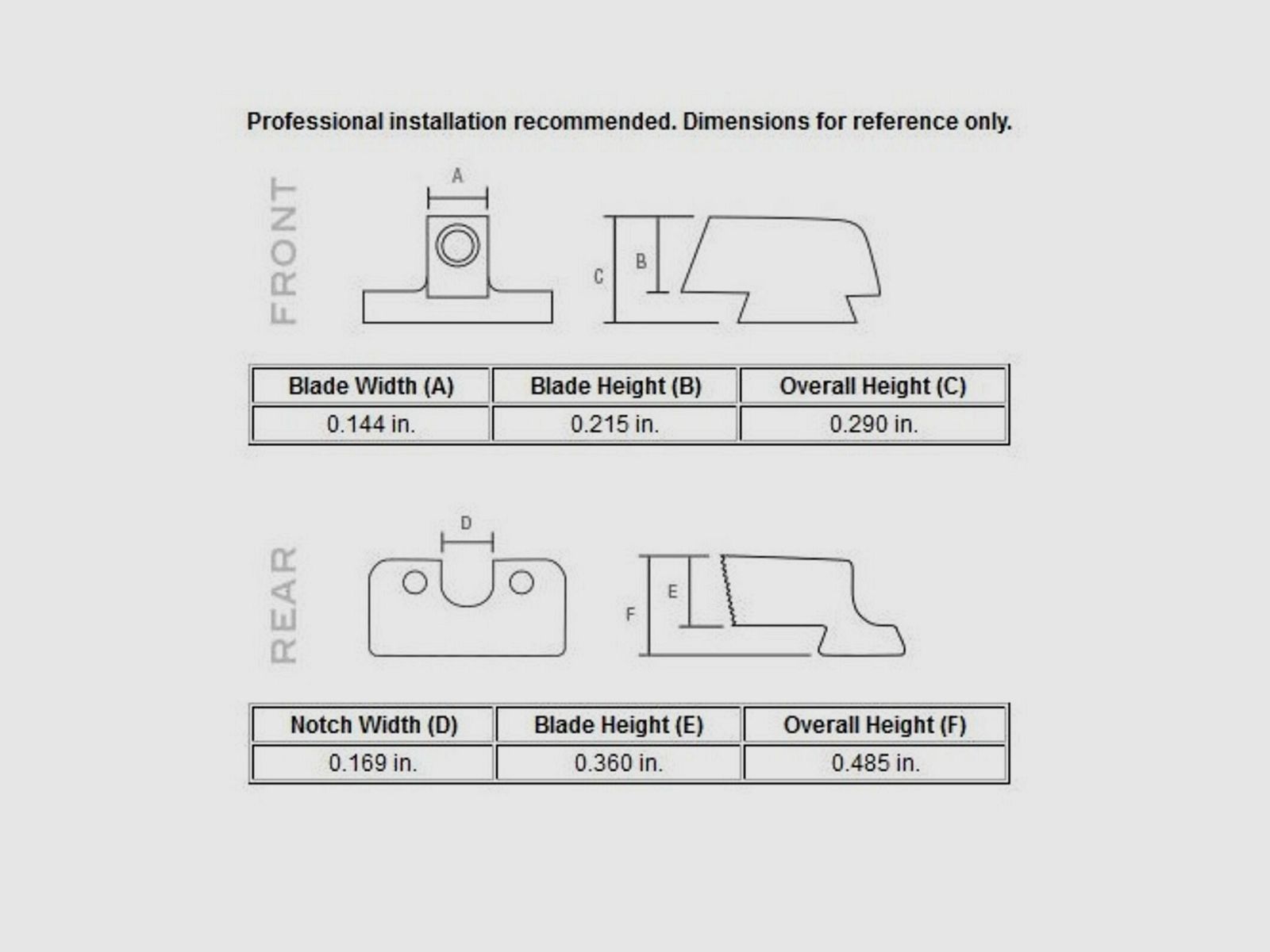 Trijicon N-Visier HD gelb 1911 m/Novak Cut