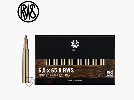 20 Munitions RWS cal 6,5X65 R 127gr KS