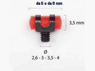 omps Visor Plástico Rojo para fusil