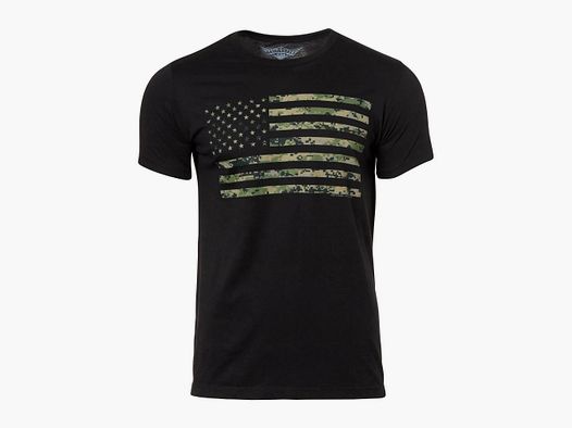 7.62 Design 7.62 Design T-Shirt USMC Woodland Marpat Flag schwarz