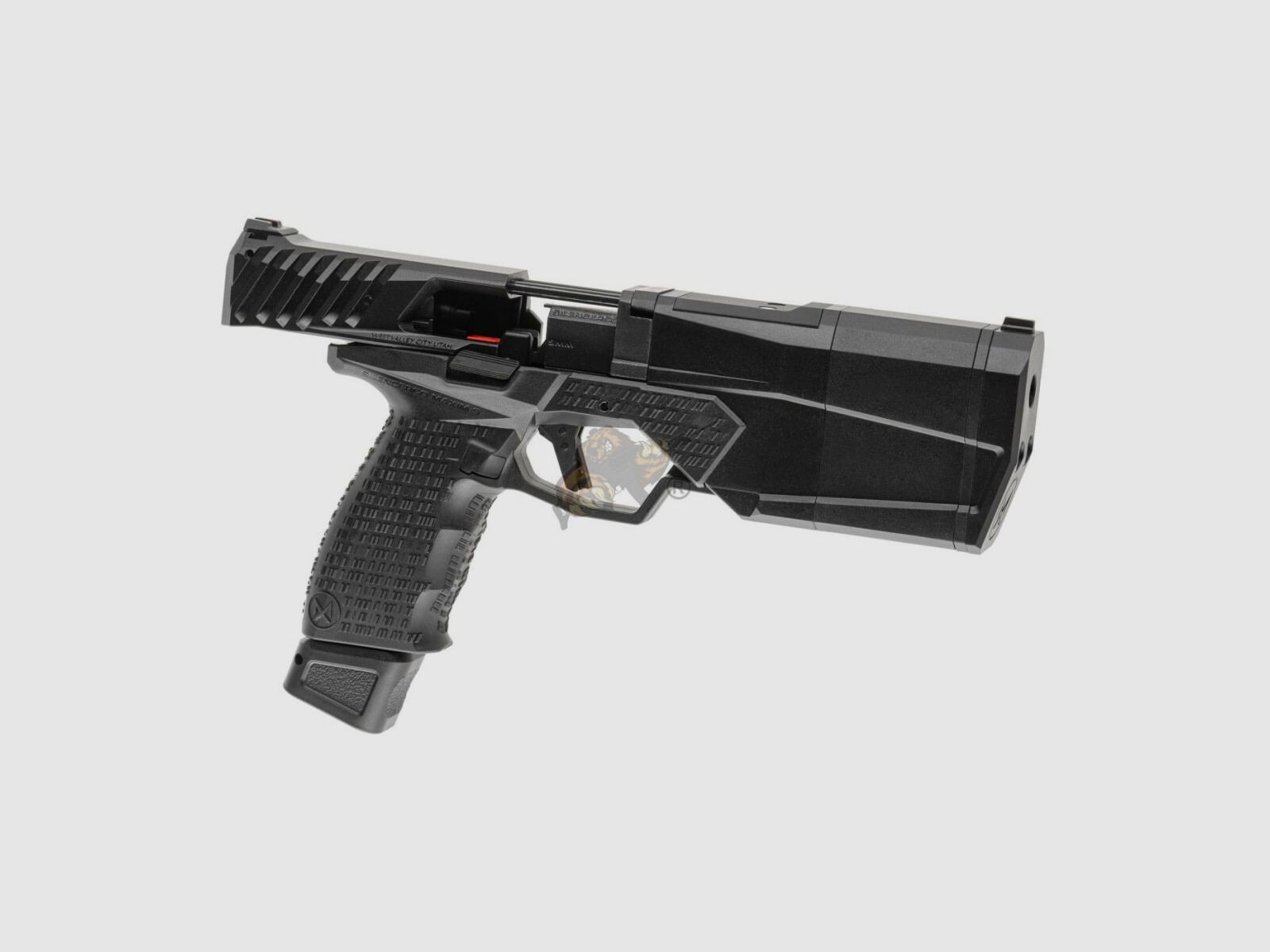 SilencerCo Maxim 9 CO2 Blowback Airsoft Pistol in Nero di Krytac