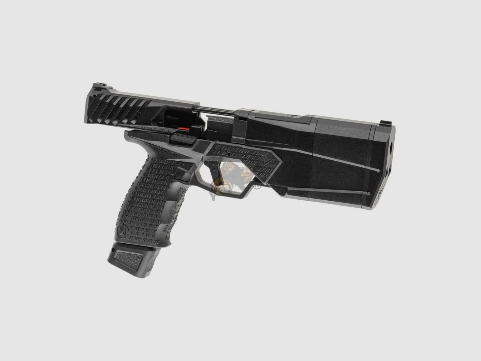 SilencerCo Maxim 9 CO2 Blowback Airsoft Pistole in Schwarz von Krytac