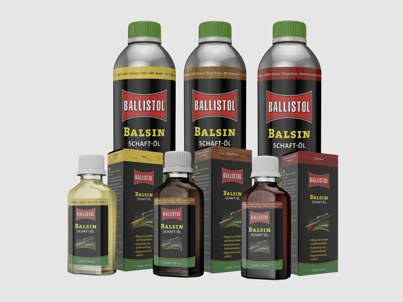 Ballistol Balsin Olio per manico rosso-marrone 50ml