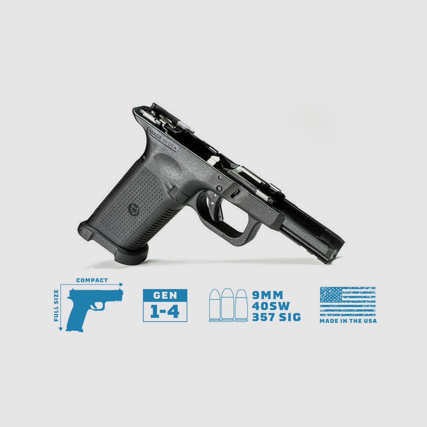 GLOCK-Rahmen Compact/Full Size mit Teilen – LONE WOLF LWD-TWC1-BUILT