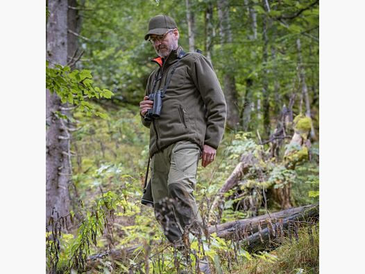 Wende-Fleecejacke Gamekeeper orange/grün - PSA KATEGORIE II