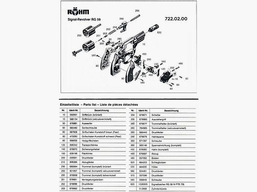 Pièce détachée Umarex ref. 722.40.09.1 Ressort verrou barillet Rohm