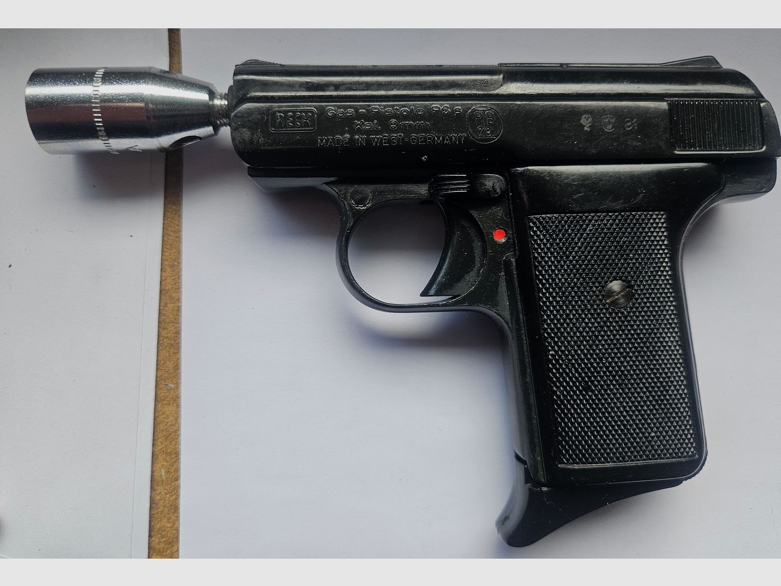 Reck P6S Gaspistole 8mm OVP Sammler Selten