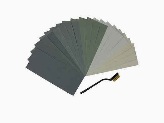 Set für Rostentfernung Drahtbürste Schleifpapier Körnung 1000 2000 3000 5000 7000
