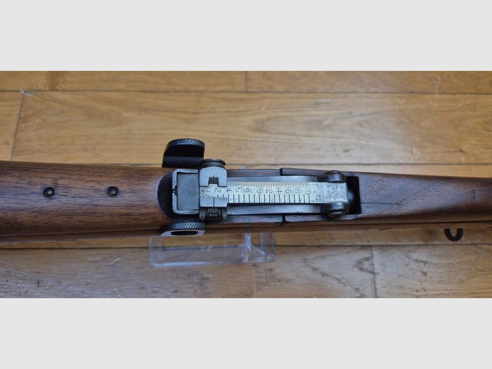 Rare Fusil anglais Lee Enfield MKIII (ET PAS MKIII(*)!) – Cut-off ET Volley sight – Fabrication Enfield 1915 ! – Calibre d&rsquo;origine 303 Brit. – Mono matricule ! – Toutes pièces conformes – Bon canon –TBE+, image 15 sur 37