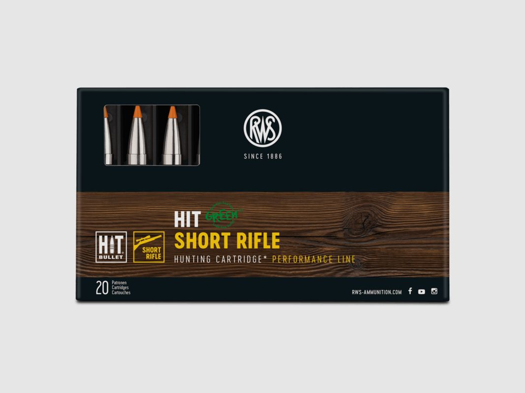 RWS 308 win Short Rifle HIT 9.7g / 150 grs - Boite de 20 cps, image 1 sur 2