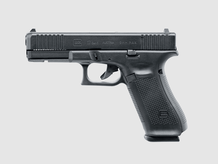Glock 17 Gen5 SV Stahlschlitten Schreckschuss Pistole 9 mm P.A.K schwarz Limi...