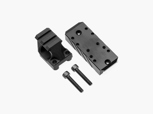 Bundle – RED DOT SIGHT MOUNT Rail + Buttstock Adapter - Optioneel voor Carbine Versie | CNC ALU | Zwart Geanodiseerd | Huben GK1 | RMR 3.0 | Doctor | RMSc