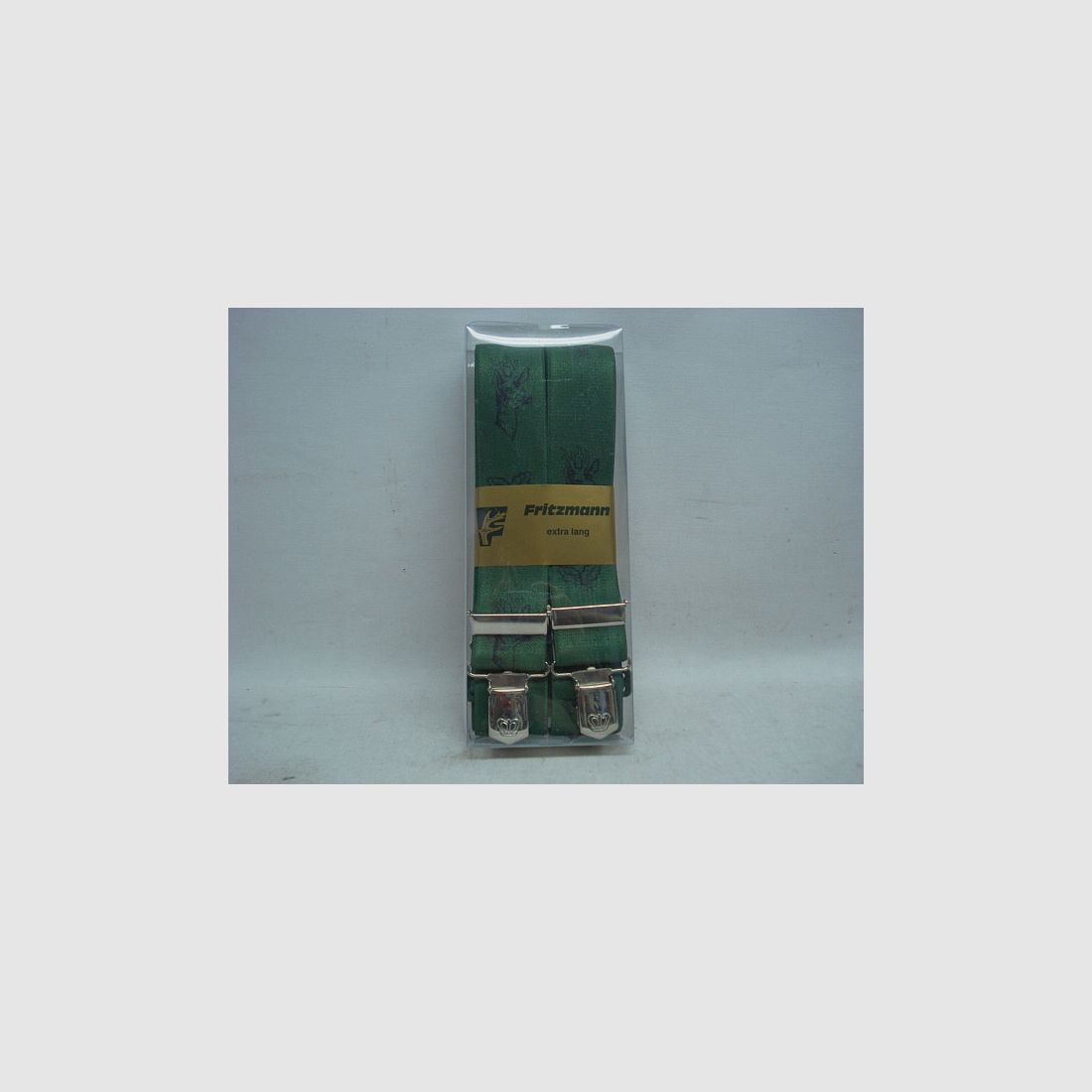 Hosenträge Rehbock m Halteclip - schwarz/grün & extra lang