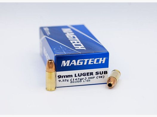 Cartouches Magtech 9×19 FMJ 115 gr / 7,45 g x 50
