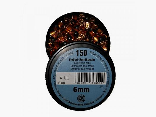 RWS 6MM FLOBERT PALLE ROTONDE - 150 COLPI