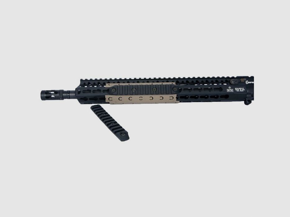 BRAVO COMPANY SECTIONS BRAVO COMPANY KEYMOD PICATINNY NYLON RAIL SECTION 5.5 POUCES NOIR, image 3 sur 3