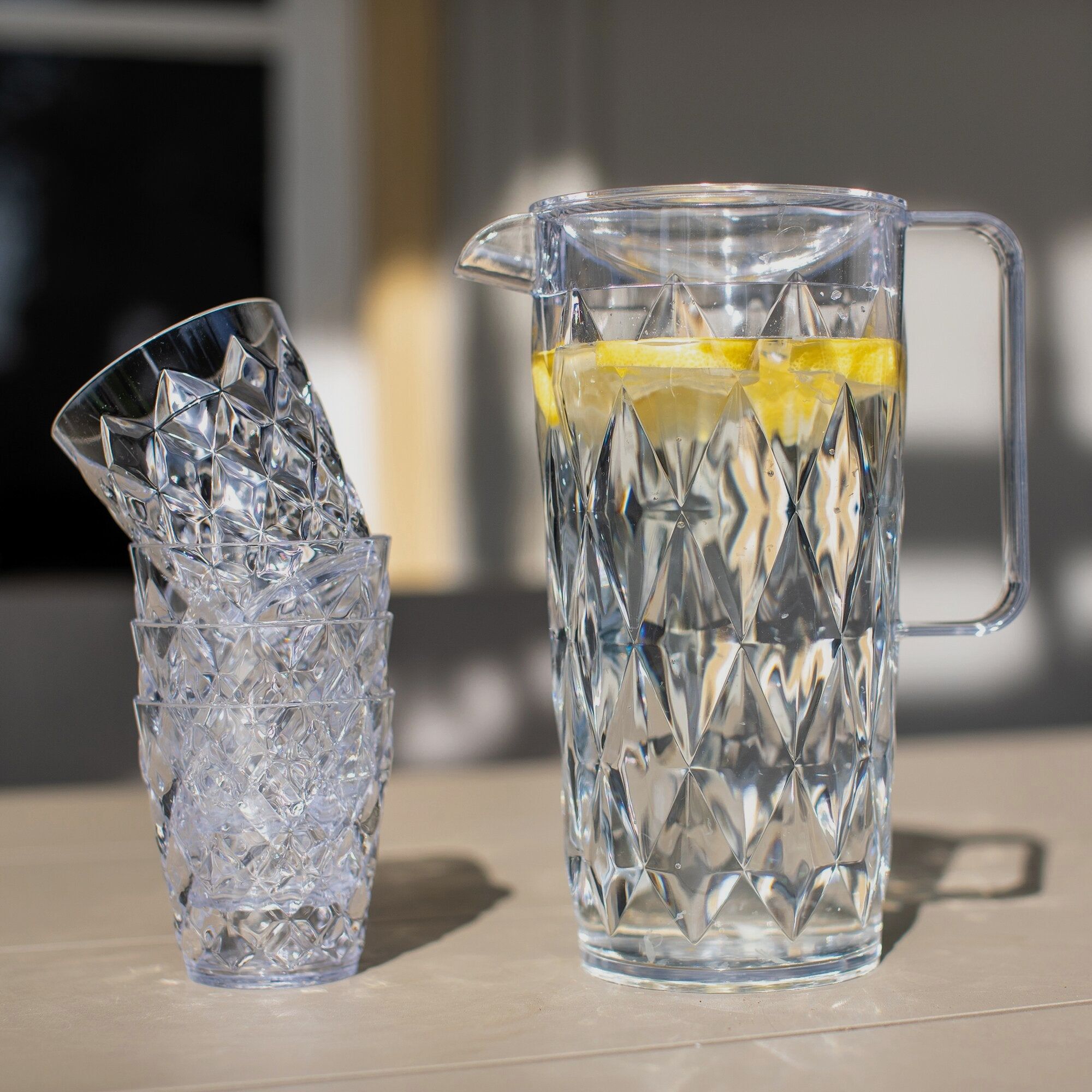 Caraffa CRYSTAL con 4 Tazze, immagine 6 di 9