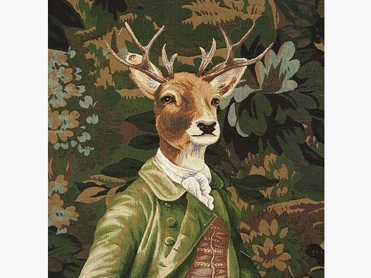 Lovergreen Kissen Motiv Kissen Hirsch grüne Jacke