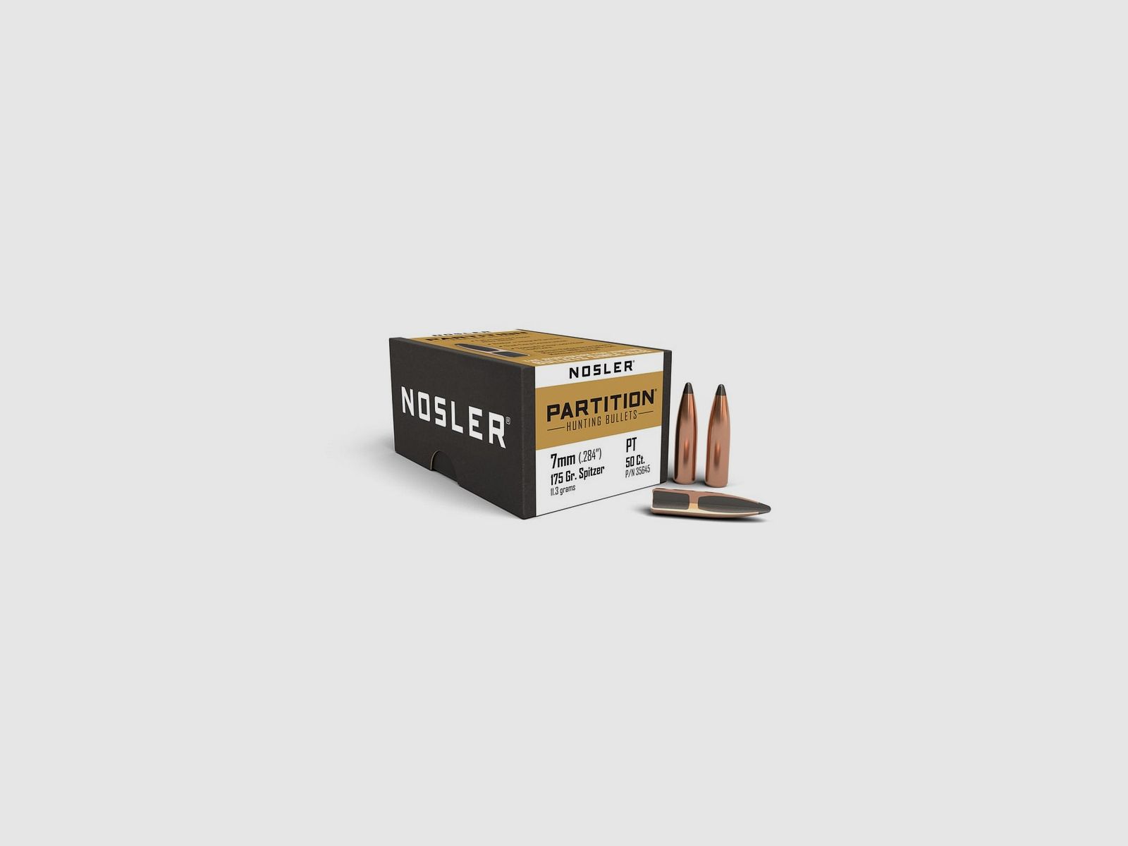 NOSLER GESCHOSSE 284" 175GR PARTITION SPITZER 50ST., Bild 2 von 2