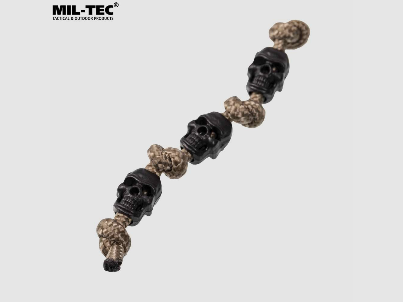 MIL-TEC CORD LOCK SKULL BLACK 10pcs