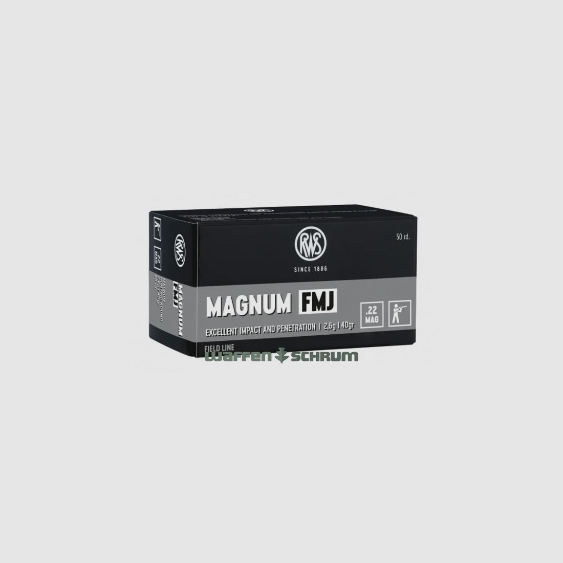 RWS Magnum FMJ 2,6g - 40gr .22WinMag