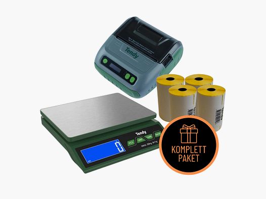 Tendy Wildbretverarbeitung Set 1 (Tischwaage + Etikettendrucker inkl. Etiketten)