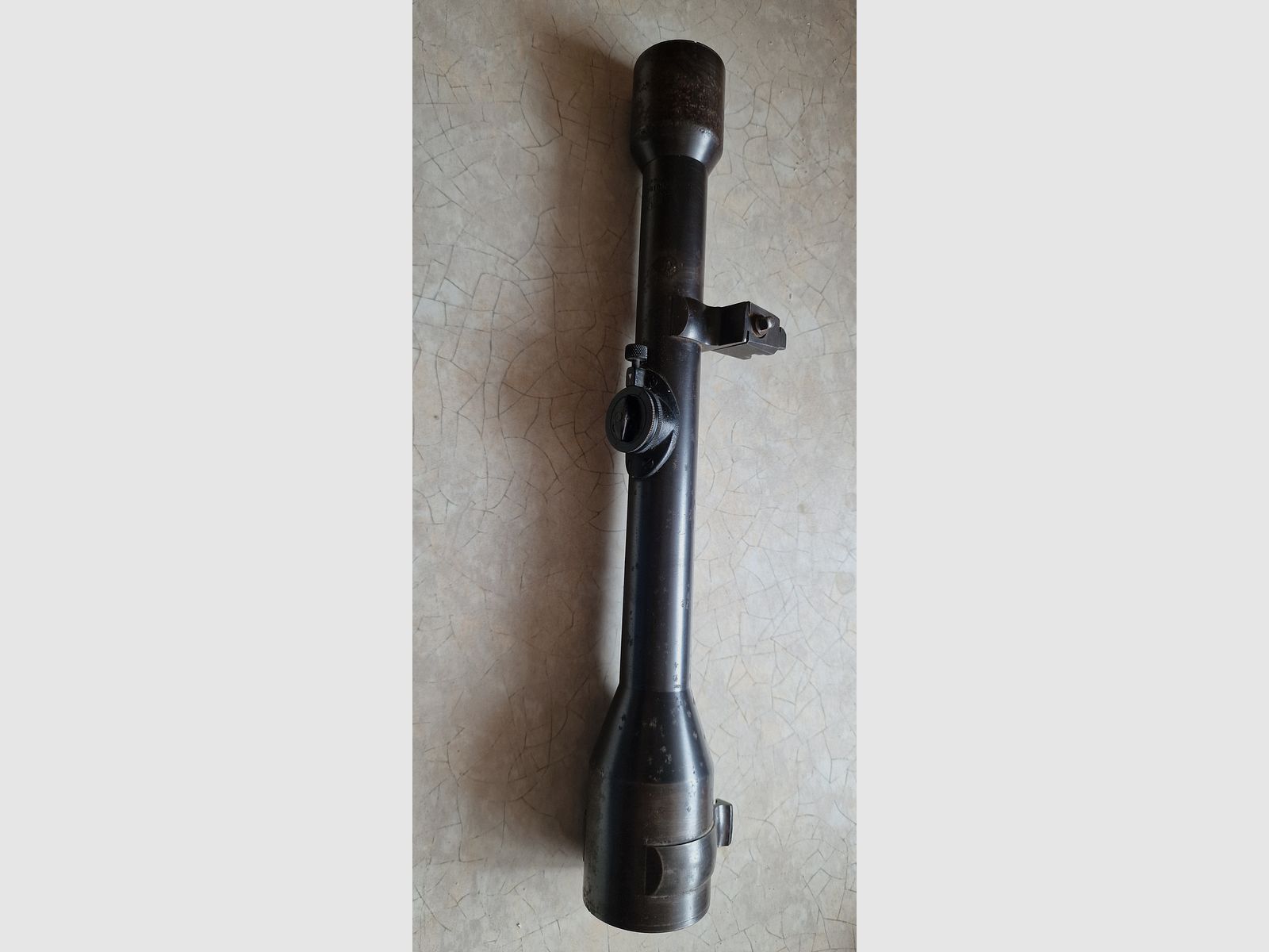 Historische scope Carl Zeiss Jena „Zielsechs“ (6x) – stalen barrel – WO2 / naoorlogs, afbeelding 5 van 10