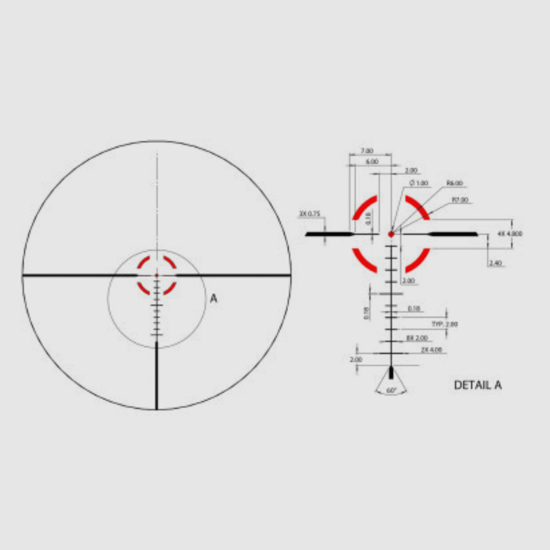 Zielfernrohr BUSHNELL R5 1-6×24 DD2-QA beleuchtet, Bild 5 von 5