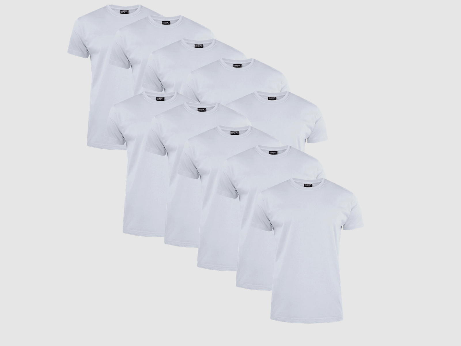 Clique T-Shirt Uomini 10-Pack Bianco