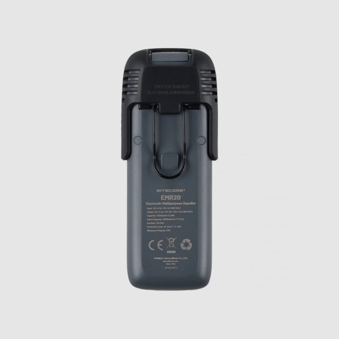 Handheld 2-in-1 Mosquito Repeller Nitecore EMR20 Black, image 2 of 4