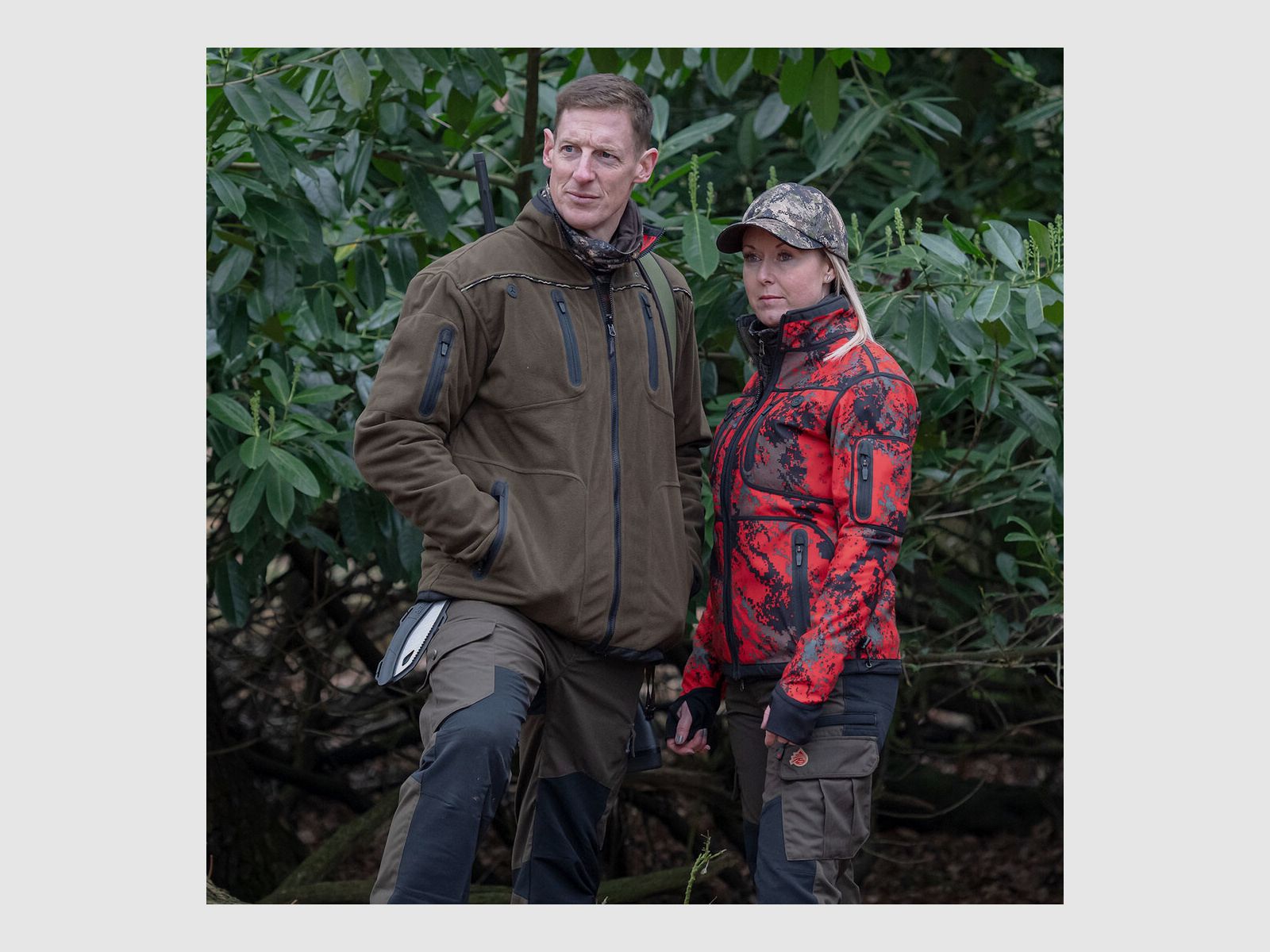 SHOOTERKING Damen Softshell Jacke Forest Mist Red