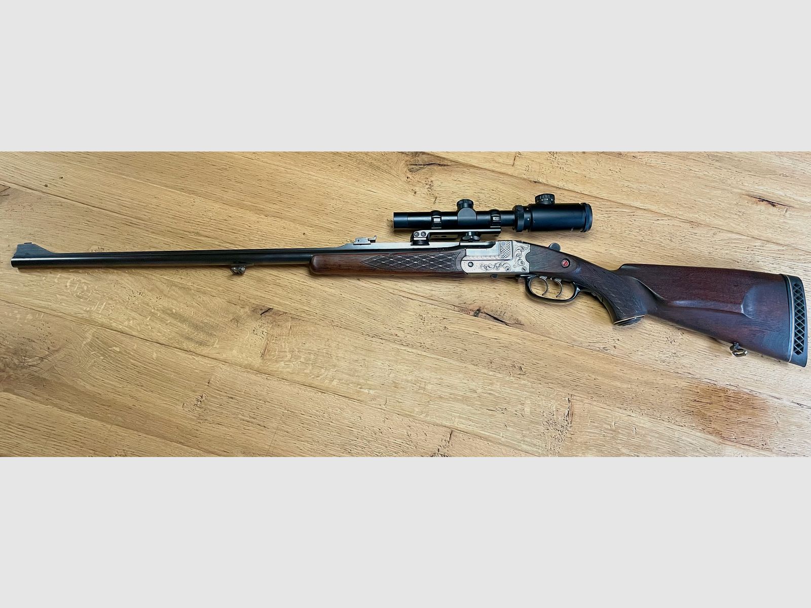 Rifle de cerrojo Zimmermann Z 66 cal. 10,3x60R con visor Luger 1,5-4,5x20