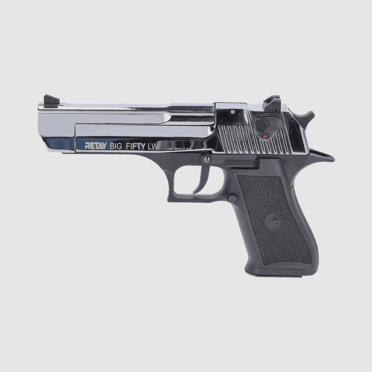 Retay Big Fifty LW Pistola a Salve 9 mm P.A.K Chrome-Finish