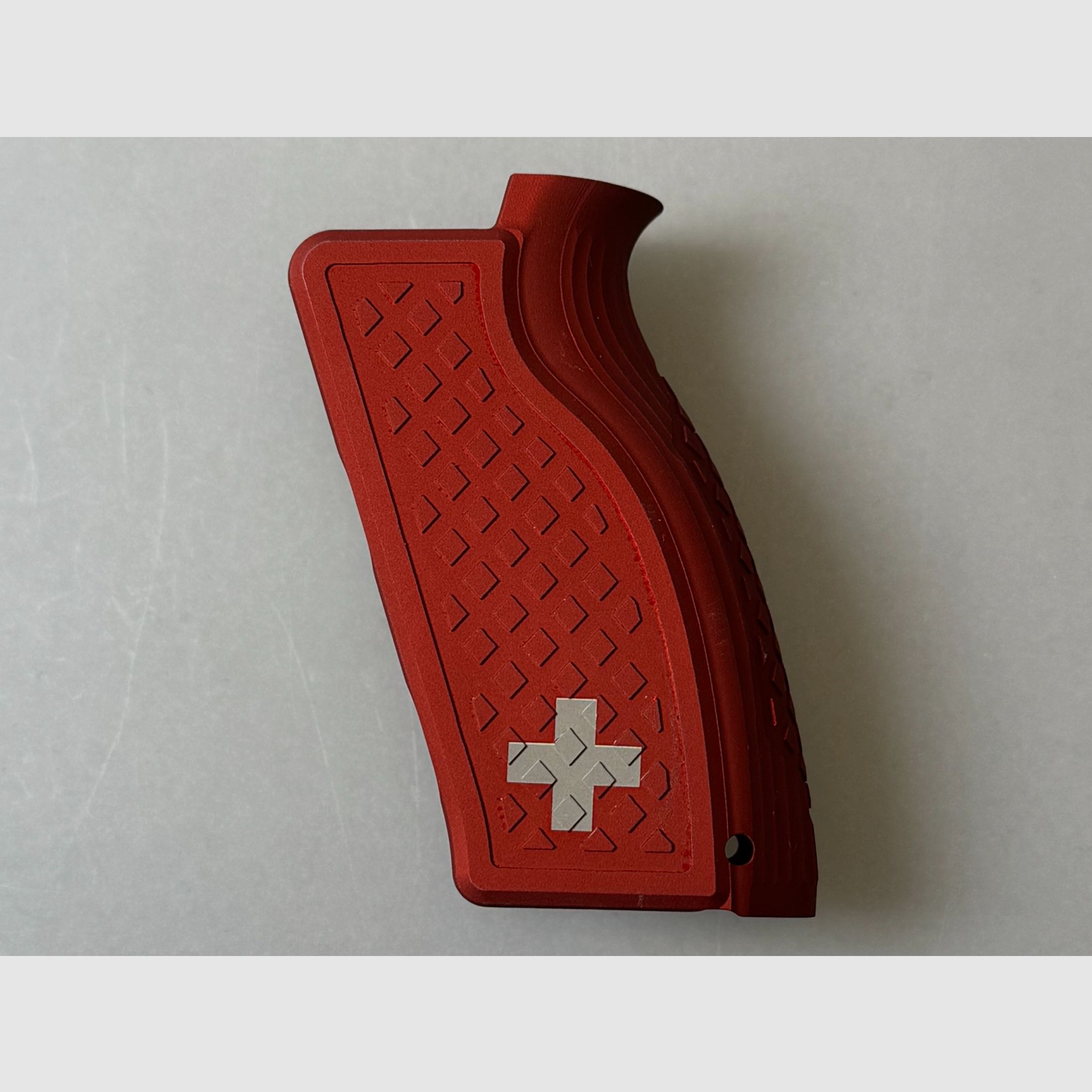 Poignées Phoenix Aluminium Rouge Drapeau Suisse pour Fusion / Predator / Sphinx SDP