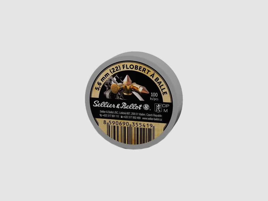 Patronen .22 Flobert CB 18 grains Doppelboden x 100 Sellier & Bellot