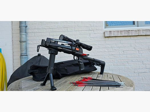 X-bow fma supersonic xl mit L Schaft und Hawk Vantage 3-9×40 Zielfernrohr