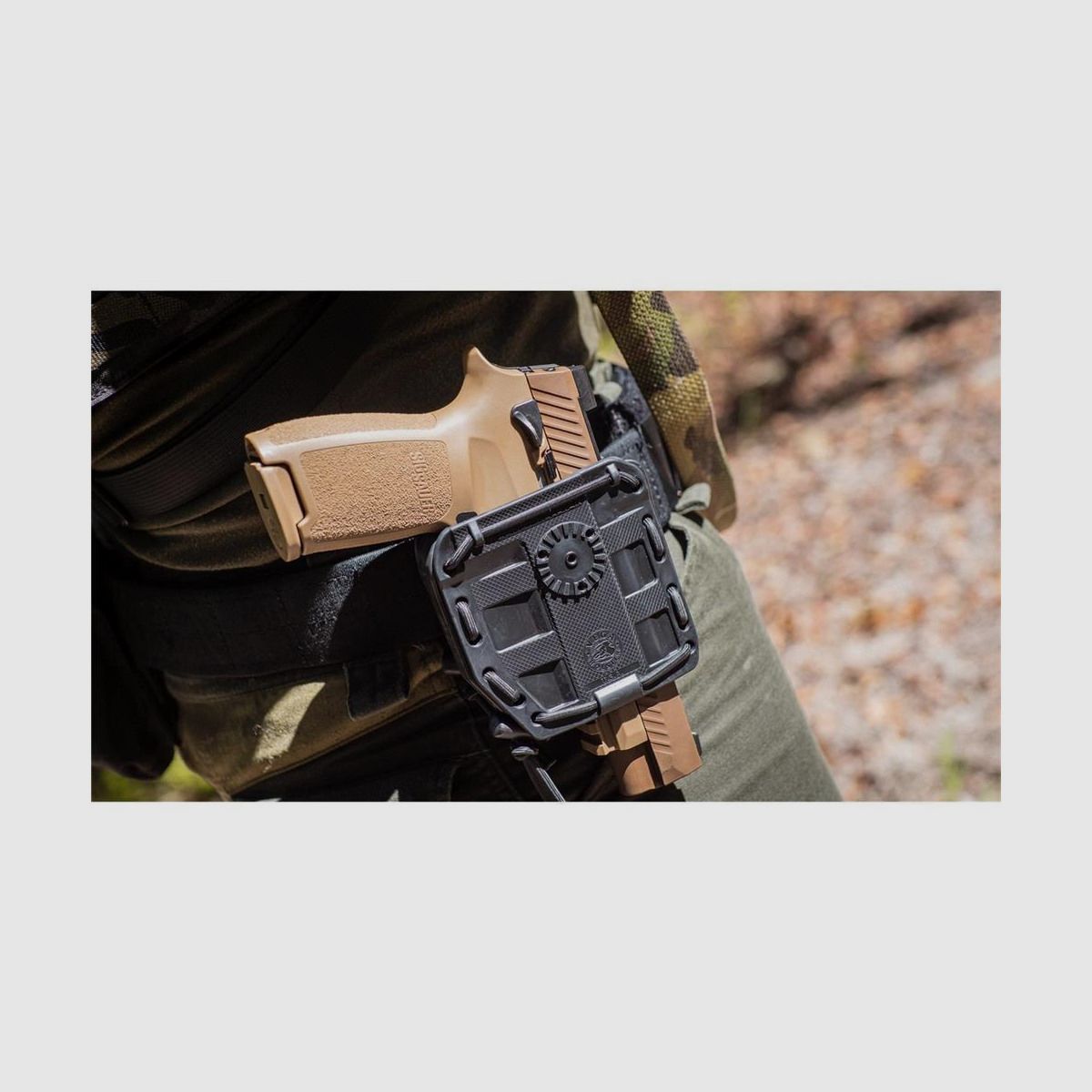 T.A.C.S. Universal Bungy Modular Holster L/AUTO Coyote Tan