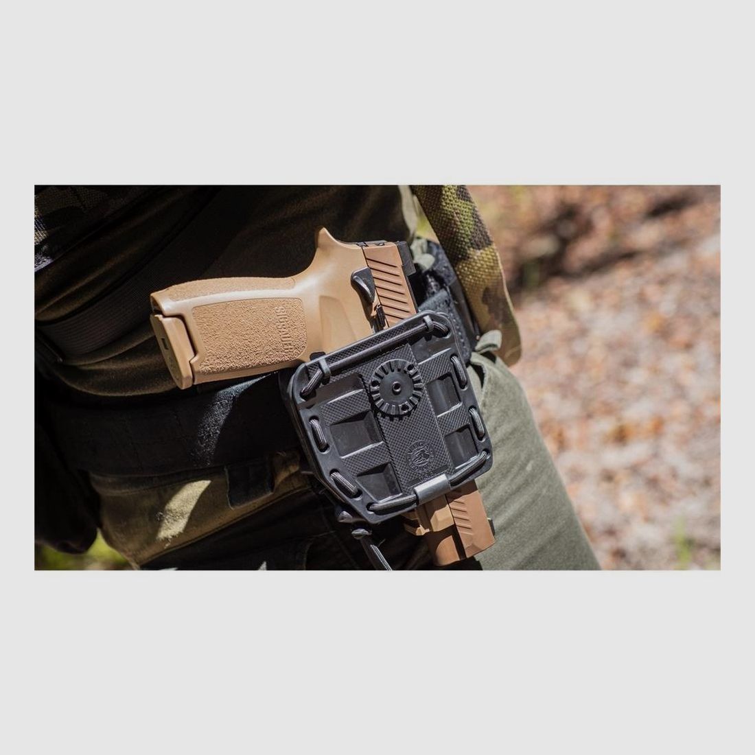 T.A.C.S. Universal Bungy Modular Holster L/AUTO Coyote Tan