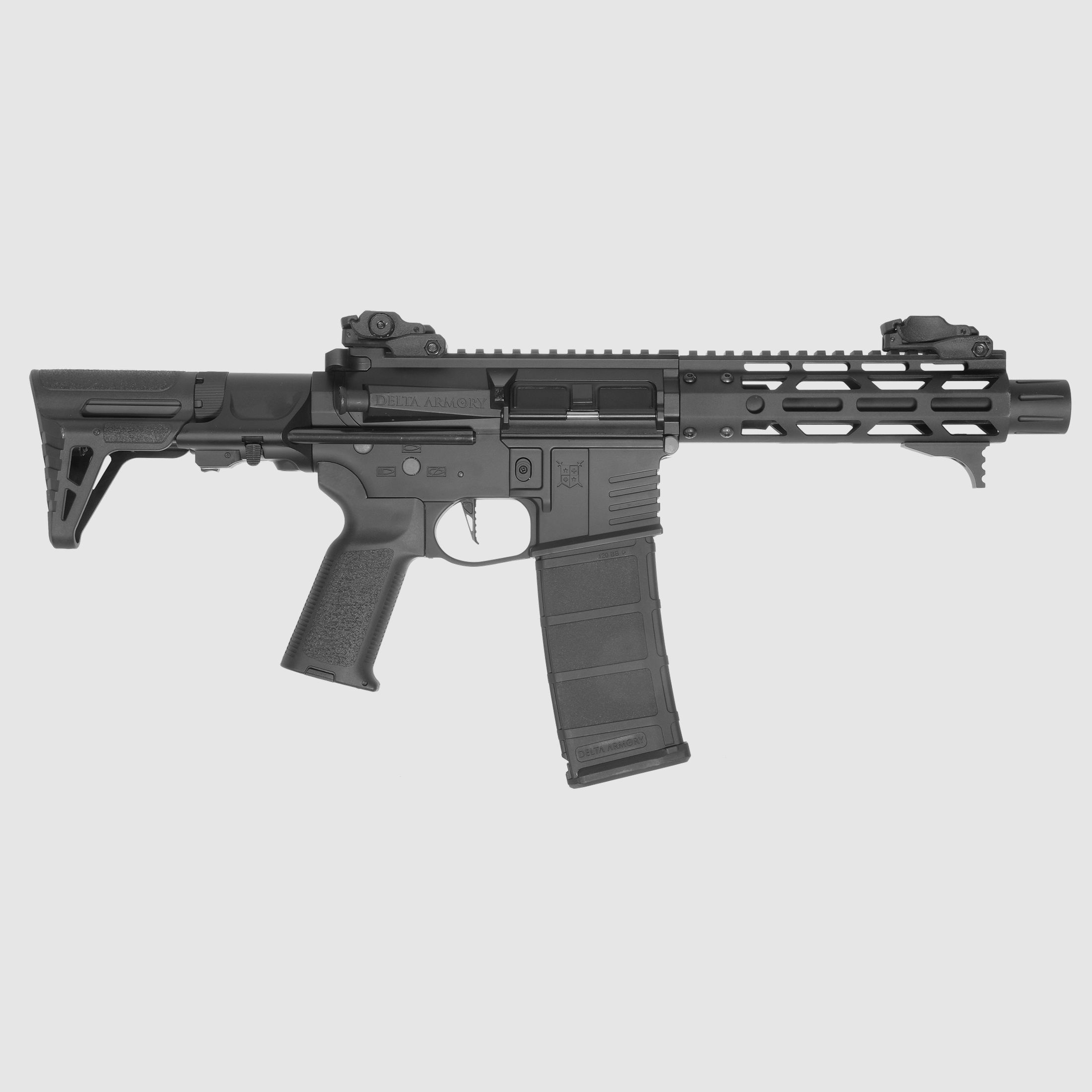 AR15 TALOS 3 PDW ALPHA EAGLE ETU Schwarz AEG Softair Gewehr max. 0,5J | Delta Armory