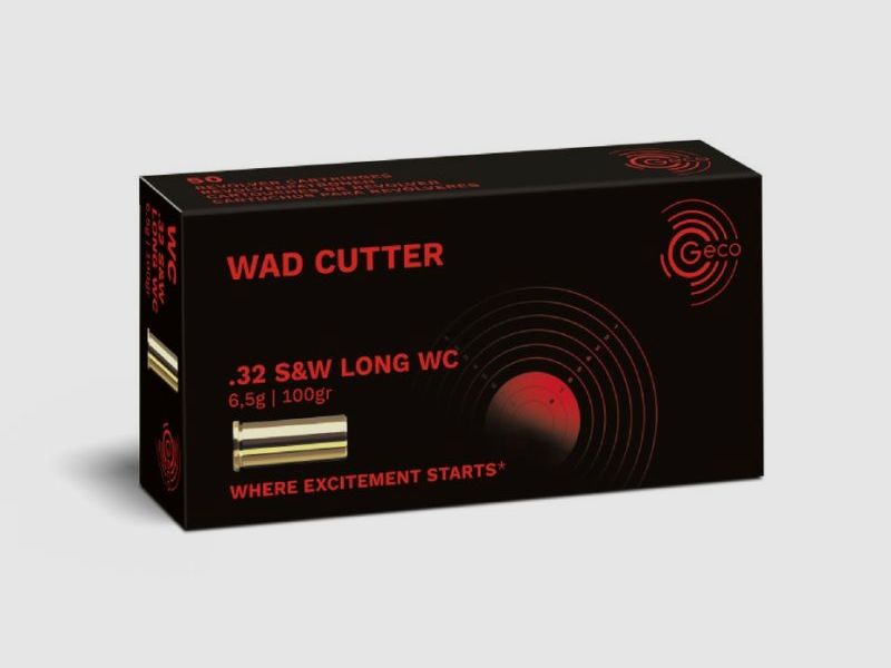 GECO .32 S&W long WC Wad Cutter 6,5g/100gr - 50 Patronen