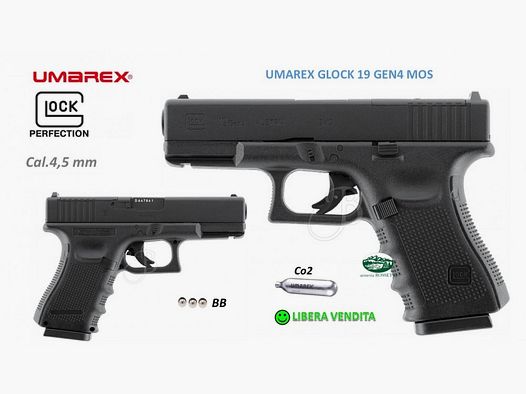 UMAREX GLOCK 19 GEN4 MOS Co2 cal.4,5 mm