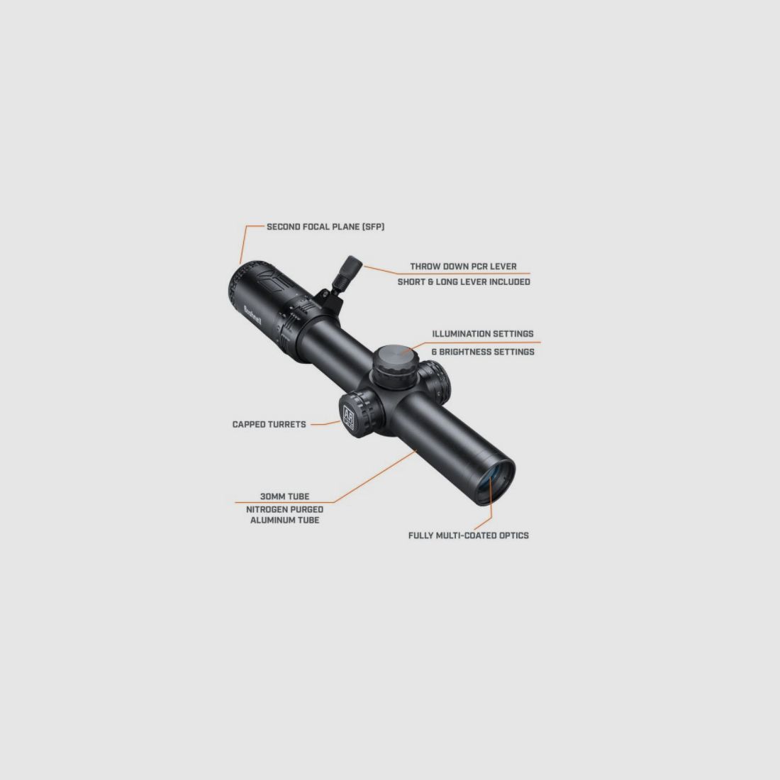 BUSHNELL AR71824I 1-8 X 24MM AR OPTICS III ILL. BTR-1  30MM