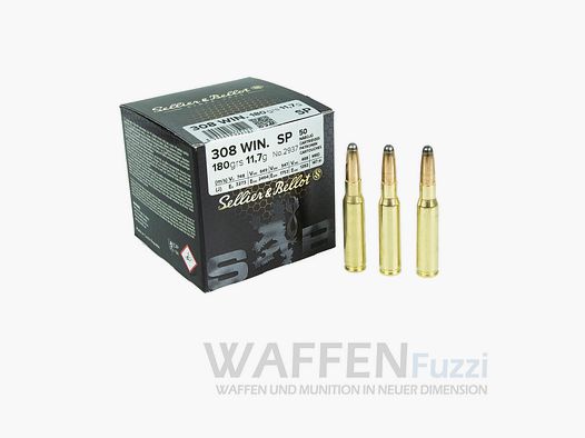 S&B .308 Win. 180grs soft point 50 rounds